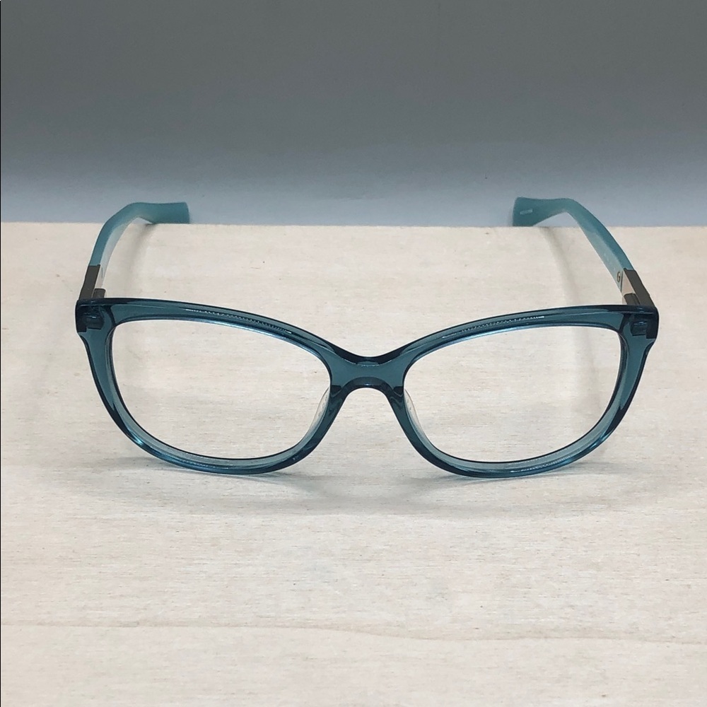 MAX MARA mm1206 Eyeglasses in color YTV 53 -16-140 aqua crystal blue FRAMES ONLY